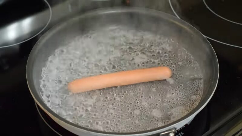 boiling hotdogs