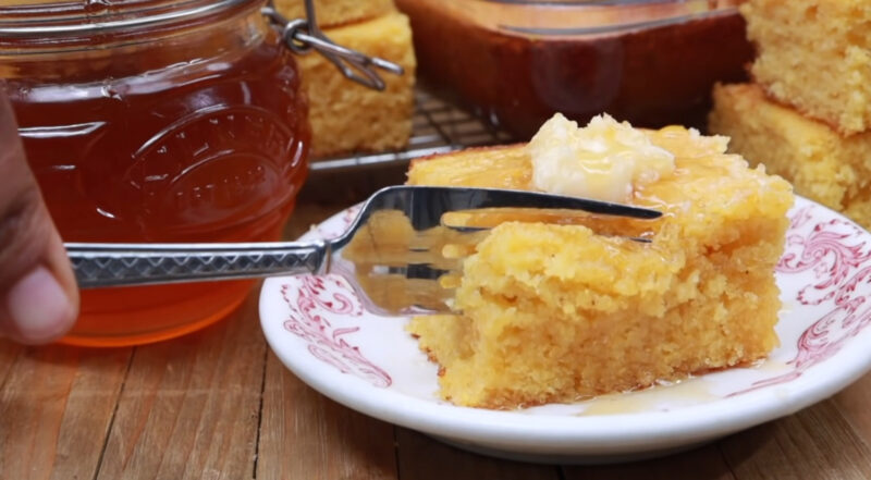 Cornbread with Butter and Jam