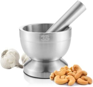 3S Stainless Steel Spice Grinder/Mortar and Pestle Set