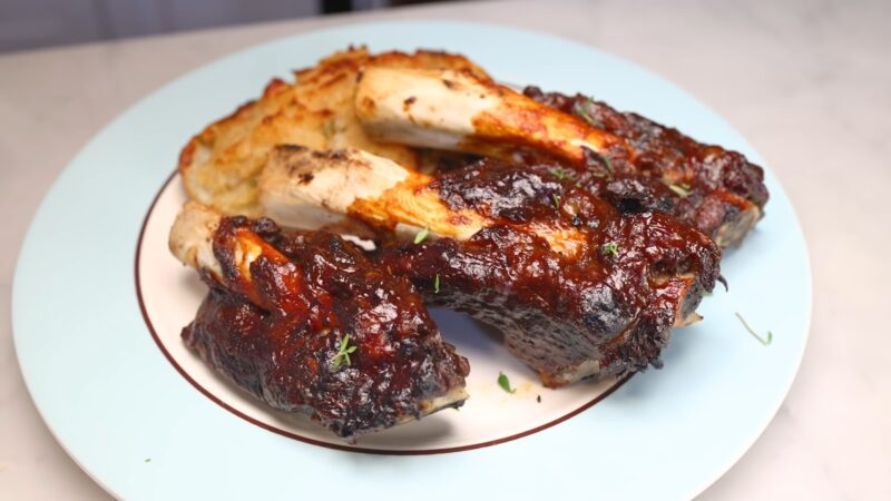 Beef Ribs in the Oven - Plating and Serving