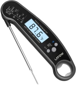 Digital Meat Thermometer - Latow Instant Read Meat Waterproof Thermometer