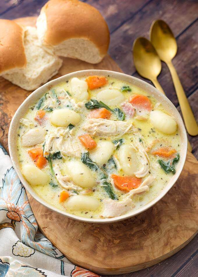 Instant Pot Creamy Chicken Gnocchi Soup