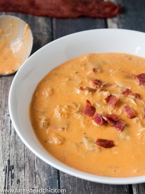 Instant Pot Keto Buffalo Chicken Bacon Soup