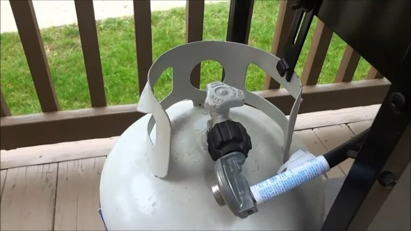 Propane Tank On A Barbecue