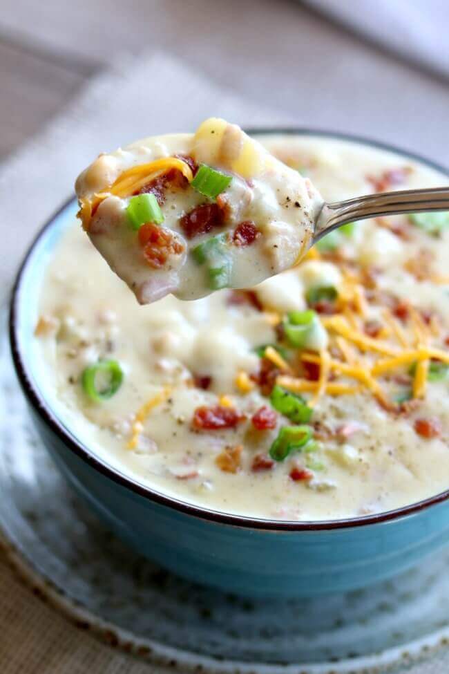 instant pot Loaded Baked Potato Soup