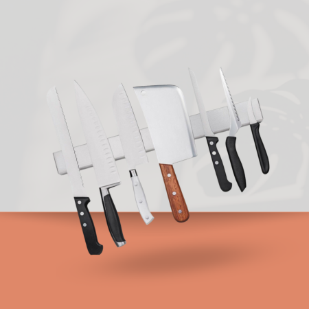 HMmagnets Fridge Applicable 17” Stainless Steel Magnetic Knife Holder