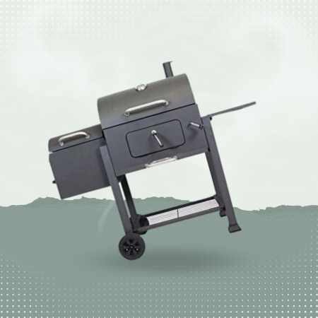 Landmann 560202 Vista Barbecue Grill with Offset Smoker Box, Black