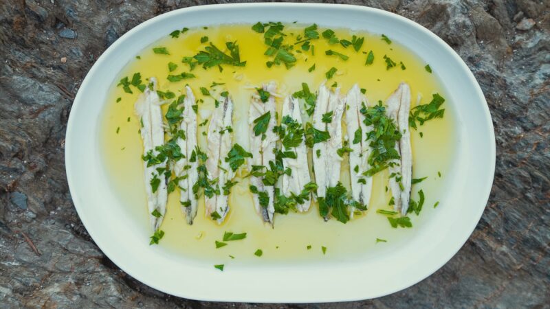 Anchovies in vinegar