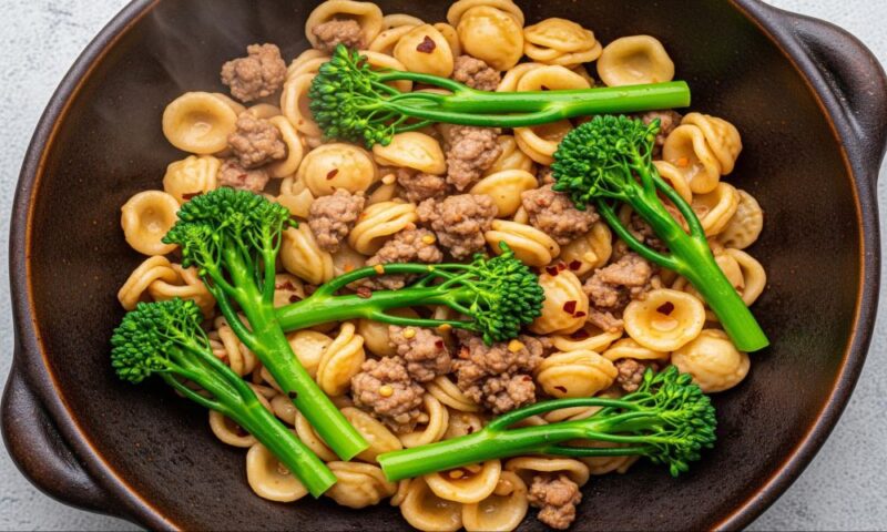 Spicy Sausage and Broccolini Orecchiette