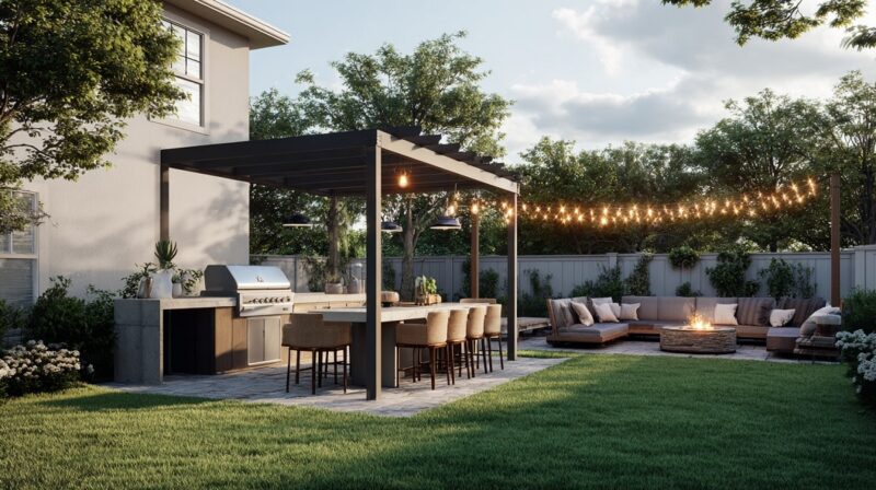 Backyard BBQ Setup